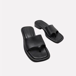 Sleek Black Women's Slide Sandals